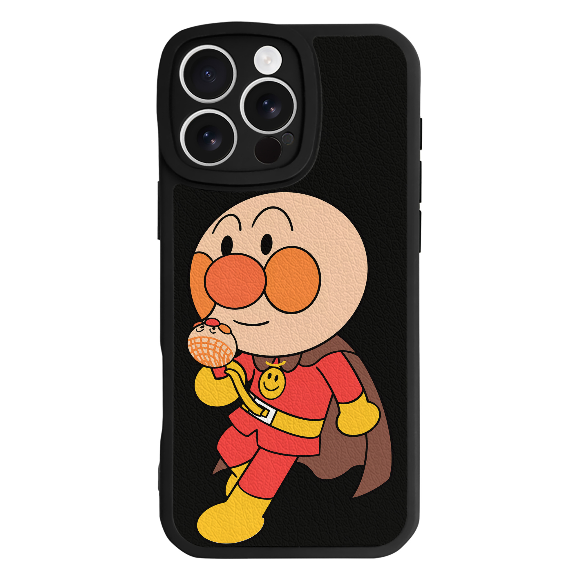 （画像用） アンパンマン Anpanman 【iPhone 16シリーズ対応】シリコンスマホケース（レザー調） 材質：シリコン